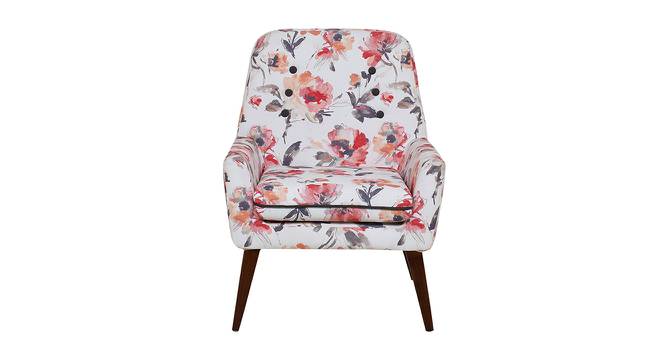 Lugo Floral Fabric Lounge Chair In Rust Floral Color (Rust Floral) by Urban Ladder - Cross View Design 1 - 499793
