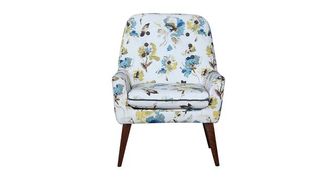 Lugo Floral Fabric Lounge Chair In Teal Floral Color (Teal Floral) by Urban Ladder - Cross View Design 1 - 499794