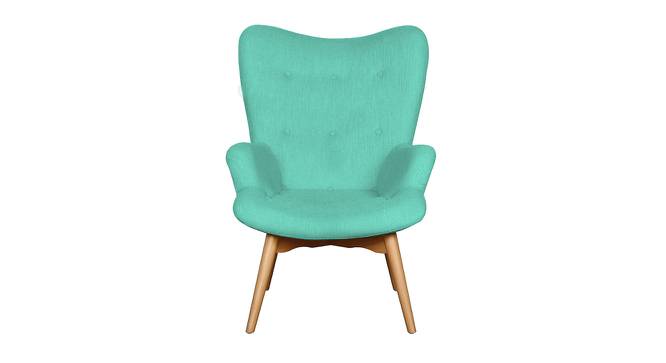 Contour Floral Fabric Lounge Chair In Teal Color (Teal) by Urban Ladder - Cross View Design 1 - 499796