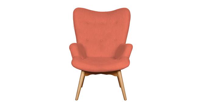 Contour Floral Fabric Lounge Chair In Rust Color (Rust) by Urban Ladder - Cross View Design 1 - 499797