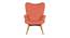 Contour Floral Fabric Lounge Chair In Rust Color (Rust) by Urban Ladder - Cross View Design 1 - 499797