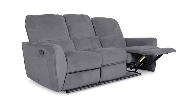 Altamura Fabric 3 Seater Manual Recliner In Grey Color (Grey, Three Seater) by Urban Ladder - Cross View Design 1 - 499813