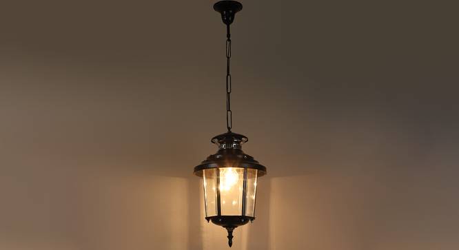 Milan Hanging Light (White & Brown) by Urban Ladder - Front View Design 1 - 499881