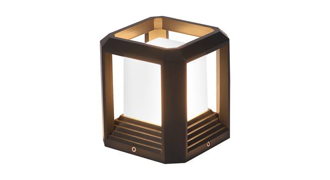 Homer Outdoor Light (Grey  Shade Color, Brown - Wood Finish with Grains, Acrylic Shade Material) by Urban Ladder - Front View Design 1 - 500165