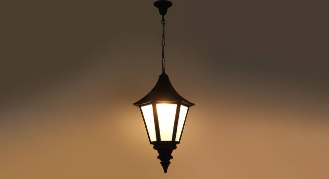 Petra Hanging Light (White & Brown) by Urban Ladder - Front View Design 1 - 500178