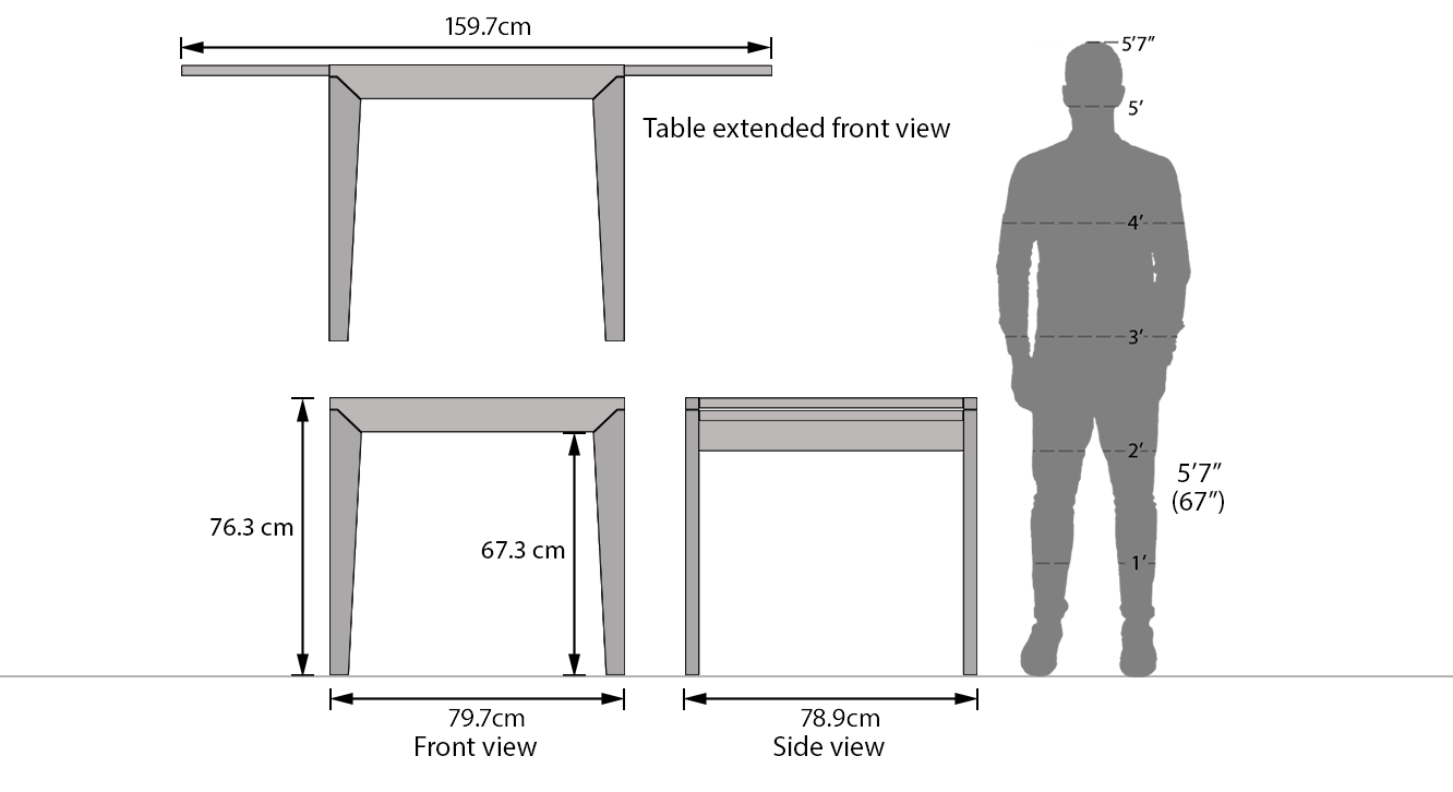 Murphy extendable dining table 8