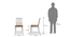 Diner 6 Seater Dining Table Set (Golden Oak Finish) by Urban Ladder - Dimension - 