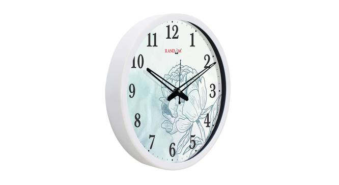 Lyam White Plastic Round Wall Clock (White) by Urban Ladder - Front View Design 1 - 512830