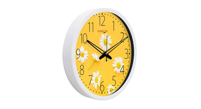 Ilhan White Plastic Round Wall Clock (White) by Urban Ladder - Front View Design 1 - 512936