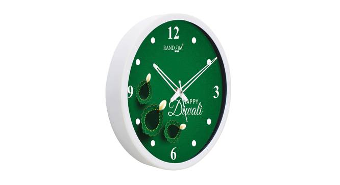 Quentin White Plastic Round Wall Clock (White) by Urban Ladder - Front View Design 1 - 513102