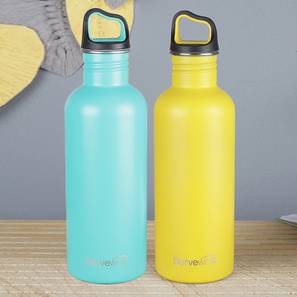 Bottles And Flasks Design Bear Multicolor Stainless Steel 1000ml Water Bottle - Set of 2