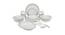Dallas White Melamine Dinner Set - Set of 31 (White, Set Of 31 Set) by Urban Ladder - Cross View Design 1 - 515791