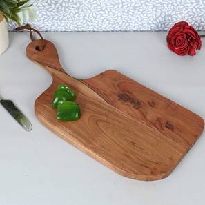 Chopping Board Design Lenai Bottle Shaped Chopping Board/ Wooden Platter (Brown)