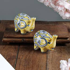 Salt And Pepper Shakers Design Nalanee Elephant Salt n Pepper Set -Set of 2 (Yellow)