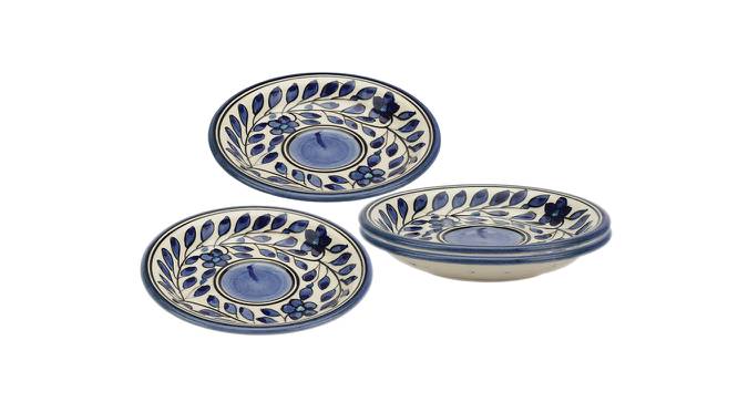 Eliseo Small Cookie Plates Set- Set of 4 (Blue, Set Of 4 Set) by Urban Ladder - Cross View Design 1 - 516136