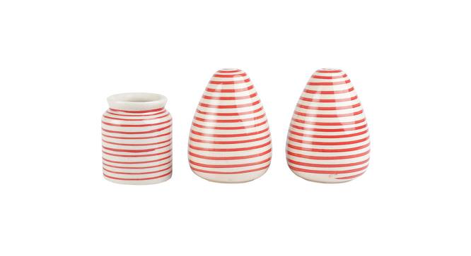 Kanani Drop Salt n Pepper with Toothpick Holder Set -Set of 2 (Red) by Urban Ladder - Front View Design 1 - 516162