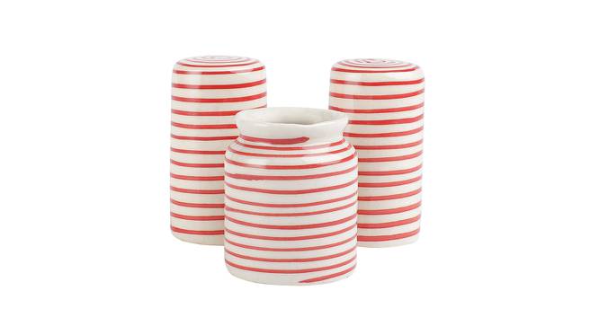 Luanne Salt n Pepper with Toothpick Holder Set -Set of 2 (Red) by Urban Ladder - Cross View Design 1 - 516244