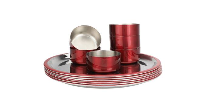 Pax 12 Piece Dinner Set (Red, set of 12 Set) by Urban Ladder - Front View Design 1 - 516249