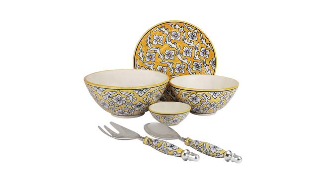 Leigh 12 Piece Dinner Set (Yellow, set of 12 Set) by Urban Ladder - Front View Design 1 - 516251