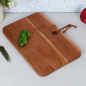 Chopping Board Design Baldwin Small Chopping Board/ Wooden Platter (Brown, Set of 1 Set)