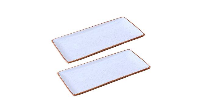 Rio Snacks/ Kabab Serving Platter/ Dish Set - Set of 2 (White, Set Of 2 Set) by Urban Ladder - Cross View Design 1 - 516535