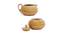 Isolde Studio Pottery Tea Set/ Kettle with Cups Morning Set - Set of 7 (Beige, Set of 7 Set) by Urban Ladder - Design 1 Side View - 516562