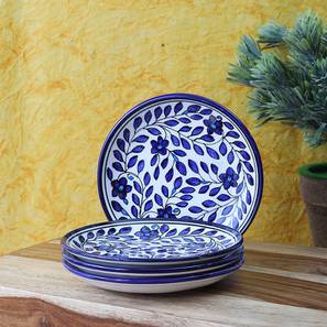 Dinnerware Design Sylvie Quarter Plates Set - Set of 4 (Blue, Set Of 4 Set)