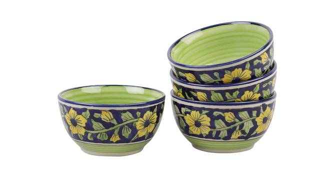 Ilan  Katori/ Veg Bowls - Set of 4 (Green, Set Of 4 Set) by Urban Ladder - Cross View Design 1 - 517023