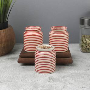 Kitchen Organizers Design Kimo Salt n Pepper with Toothpick Holder Set -Set of 2 (Red)