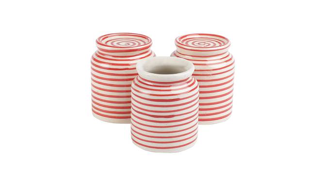 Kimo Salt n Pepper with Toothpick Holder Set -Set of 2 (Red) by Urban Ladder - Cross View Design 1 - 517126