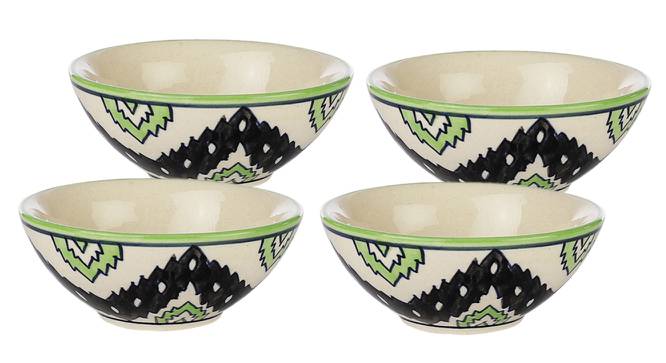 Yasmeen Veg Bowls - Set of 4 (Green, Set Of 4 Set) by Urban Ladder - Front View Design 1 - 517141
