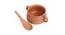 Flora Soup Bowls with Spoons Set - Set of 4 (Brown, Set Of 4 Set) by Urban Ladder - Design 1 Side View - 517154
