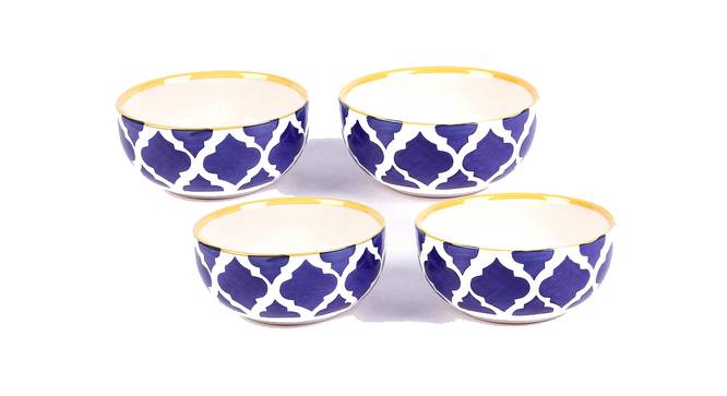 Elam Curry/ Dessert Serving Bowls - Set of 4 (Blue, Set Of 4 Set) by Urban Ladder - Cross View Design 1 - 517218