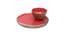 Enoch  Serving Plate with Bowl (Red, Set Of 2 Set) by Urban Ladder - Cross View Design 1 - 517410