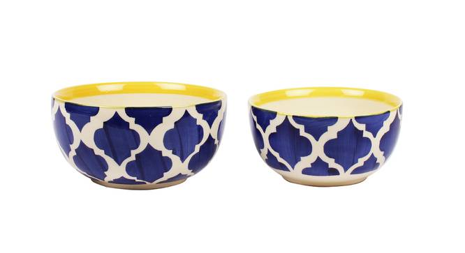 Ianthe Serving Bowls - Set of 2 (Blue, Set Of 2 Set) by Urban Ladder - Front View Design 1 - 517524