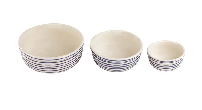 Alven Serving Bowls Set - Set of 3 (Blue, Set of 3 Set) by Urban Ladder - Cross View Design 1 - 517700