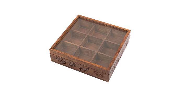 Clover Spices/Dry Fruits Serving Box (Brown, Set of 1 Set) by Urban Ladder - Cross View Design 1 - 517807