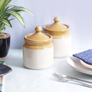 Kitchen Organizers Design Luwana Pickle Jars/ Martbans/ Barnis Set -Set of 2 (Brown)