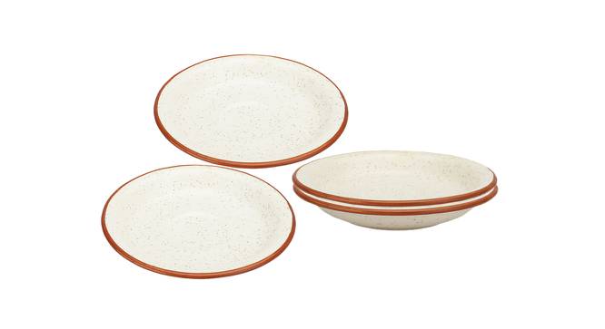 Ernesto Small Cookie Plates Set - Set of 4 (White, Set Of 4 Set) by Urban Ladder - Cross View Design 1 - 517997