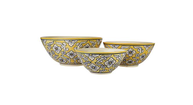Win Serving Bowls - Set of 3 (Yellow, Set of 3 Set) by Urban Ladder - Cross View Design 1 - 518000