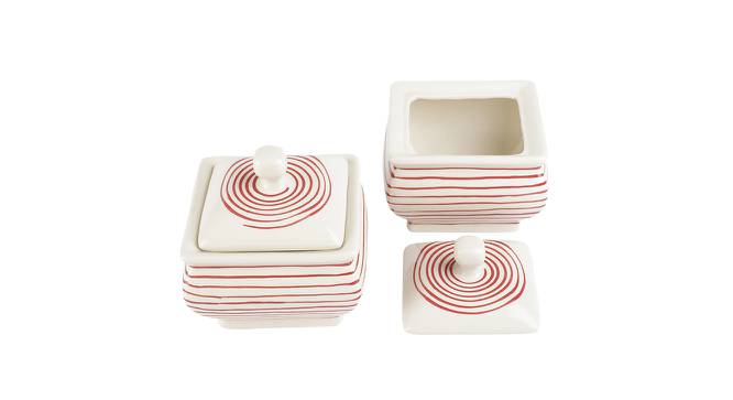 Alvinia  Bowls with Lids - Set - Set of 2 (Red, Set Of 2 Set) by Urban Ladder - Front View Design 1 - 518017