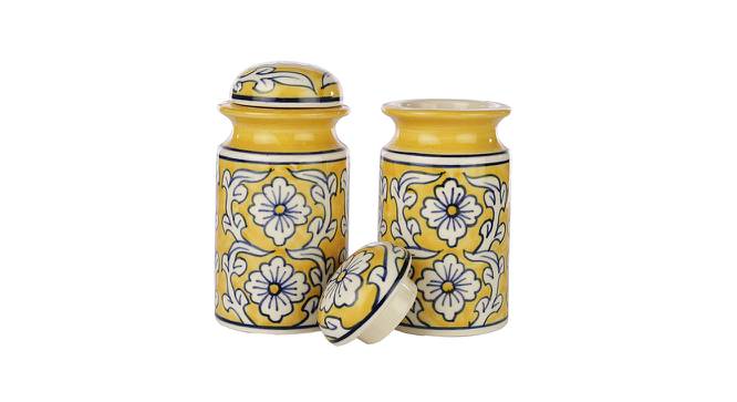 Miliani Air Tight Spice Bottles / Pickle Jars Set -Set of 2 (Yellow) by Urban Ladder - Cross View Design 1 - 518109