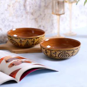 New Arrivals Dining Room Furniture Design Jolaine Curry Serving Bowls Set (Brown, Set Of 2 Set)
