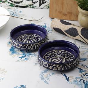 Products Design Aubriana Serving Bowls - Set of 2 (Blue, Set Of 2 Set)