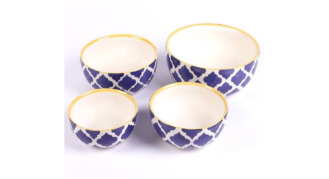 Tamarisk Hand Crafted  Bowls - Set of 4 (Blue, Set Of 4 Set) by Urban Ladder - Cross View Design 1 - 518505