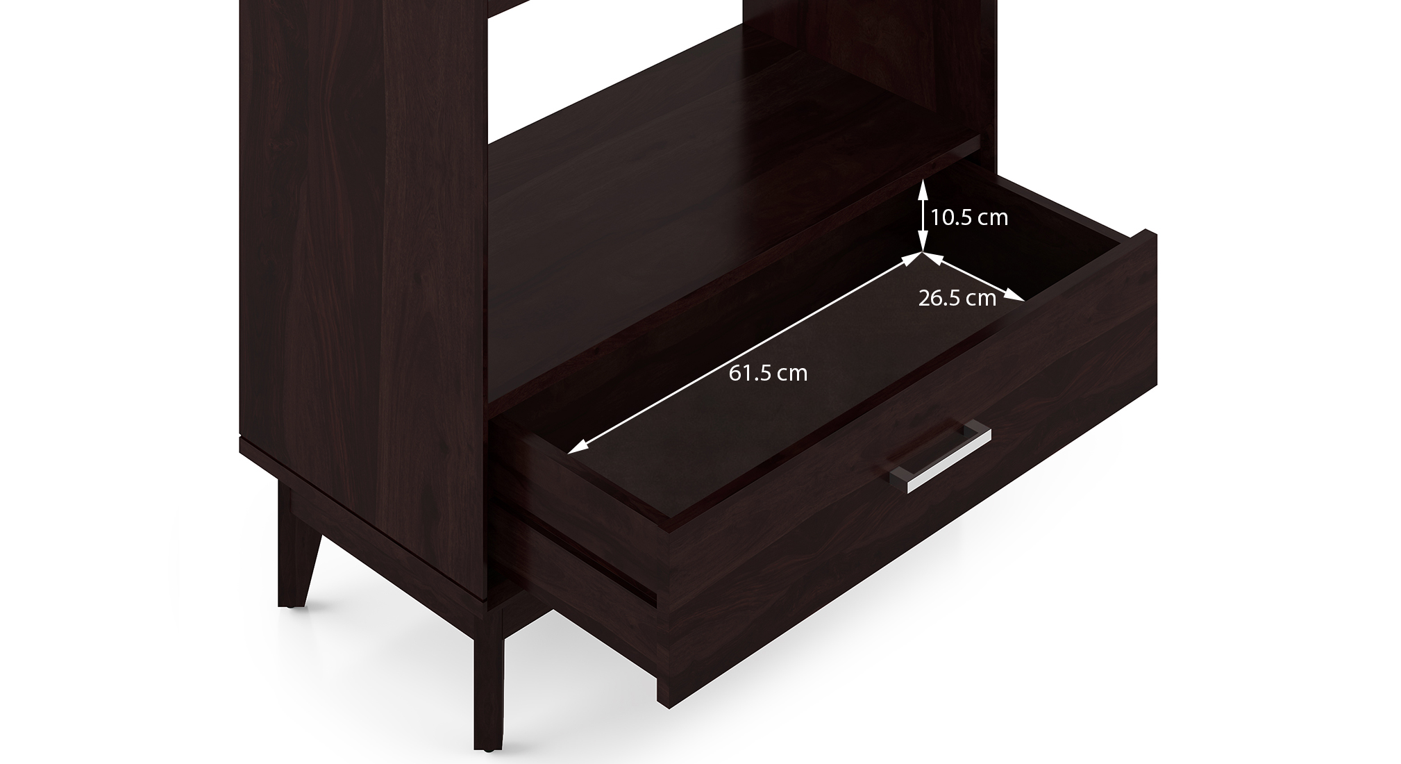 Emerlane Solid Wood Bookshelf in Mahogany Finish Urban Ladder