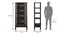 Satori Modern Solid Wood Bookshelf (American Walnut Finish) by Urban Ladder - Design 1 Dimension - 518666