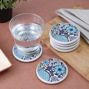New Arrivals Dining Room Furniture Design Primrose Coasters - Set of 6 (Blue, Set of 6 Set)