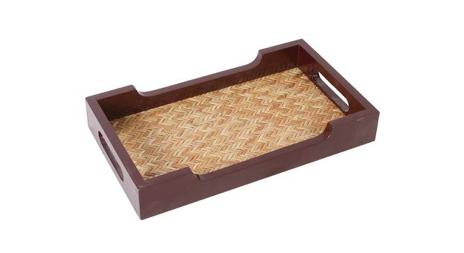 Lina Hand Made Ethnic Tray (Brown, Set of 1 Set) by Urban Ladder - Cross View Design 1 - 518860