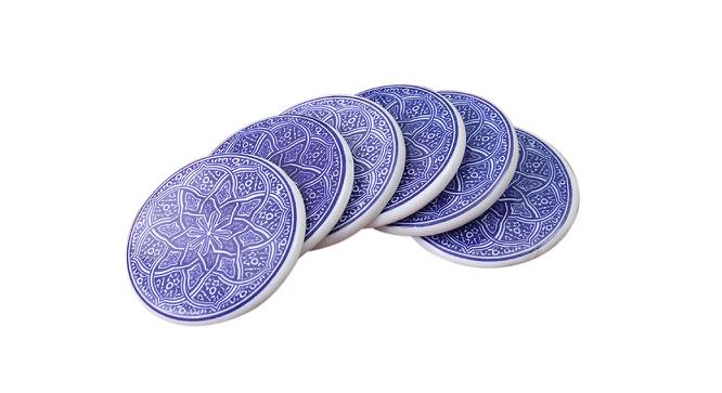 Elan Coasters - Set of 6 (Blue, Set of 6 Set) by Urban Ladder - Cross View Design 1 - 518867
